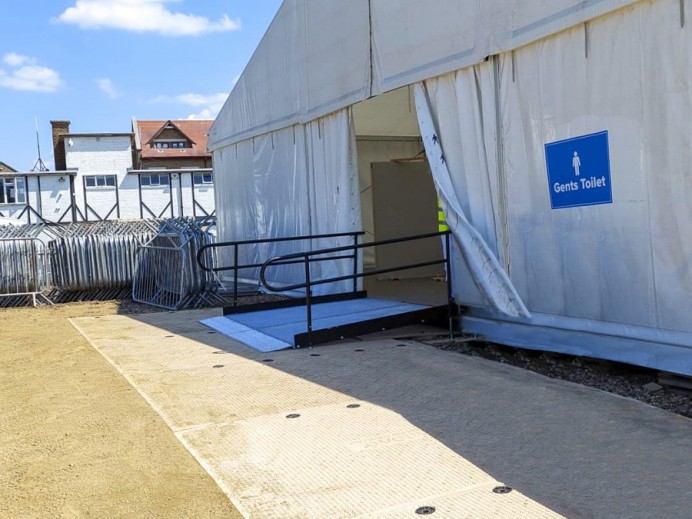 temporary marquee ramp, Mohammedi Park Complex image 1 