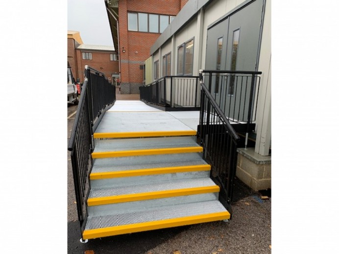 metal steps at Abingdon Witney college