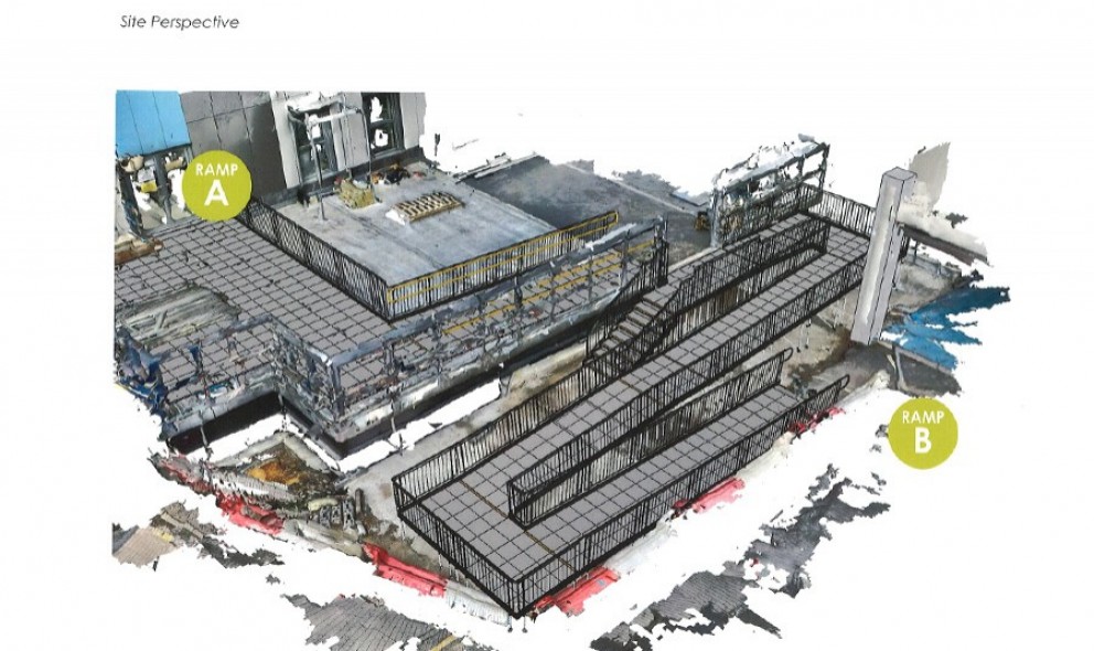 ramp drawing for Aspen Building, Kingston Hospital  