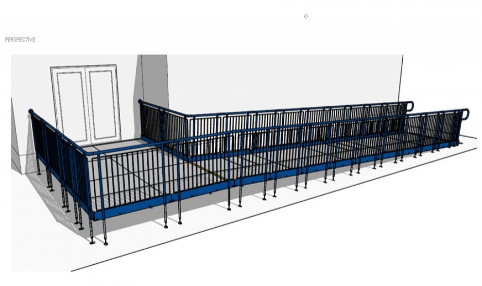Blue ramp for Royal Cornwall Hospital drawing 1