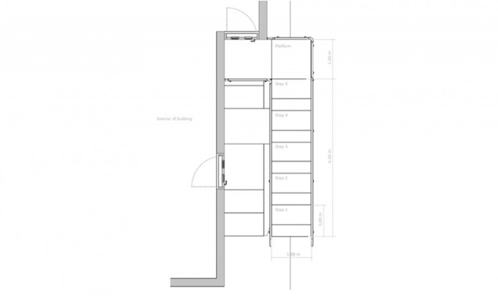 static caravan steps drawing