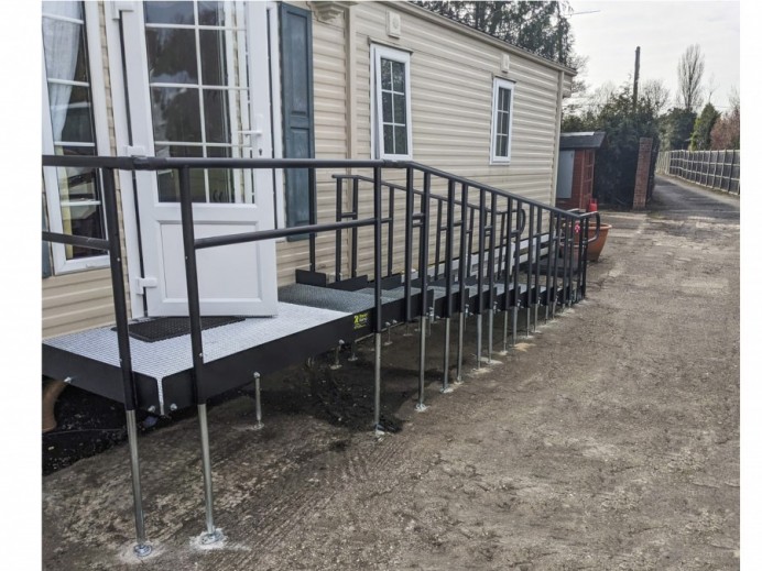 caravan with handrails picture