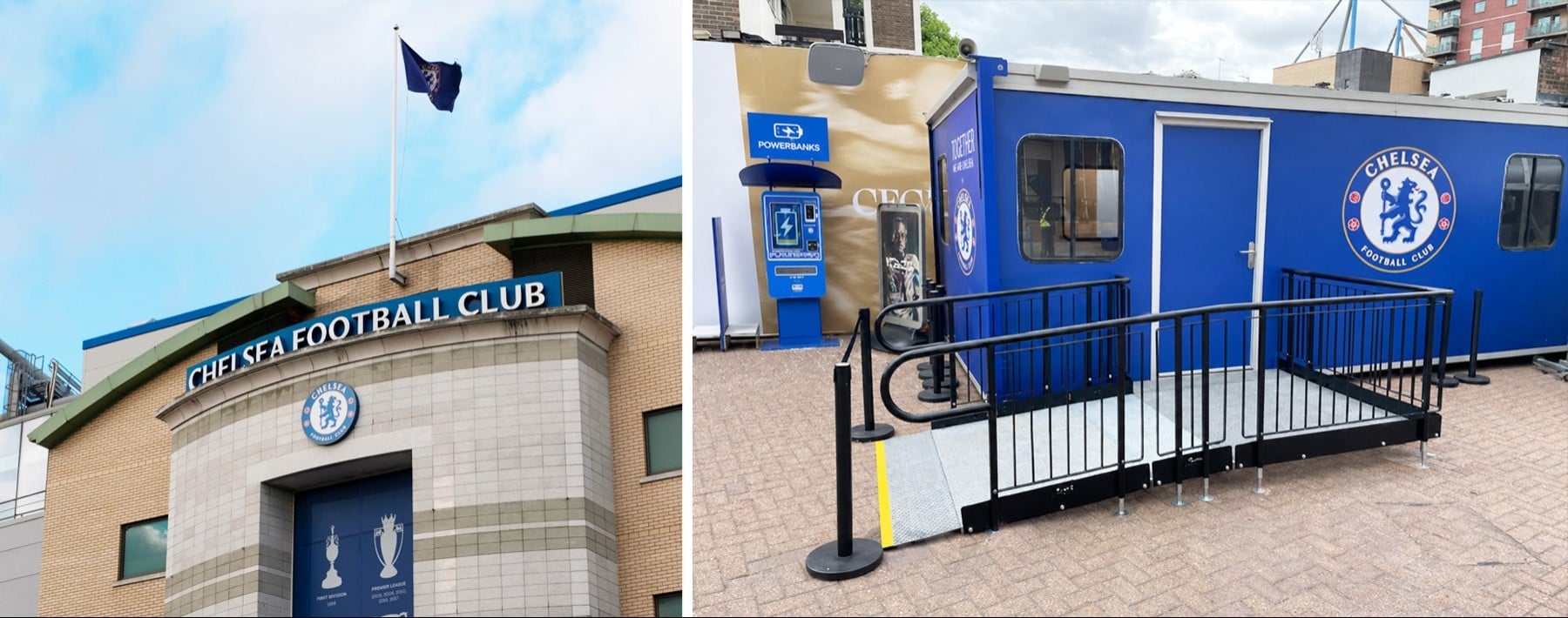 Ramp Hire For Chelsea Football Club, Stamford Bridge Stadium