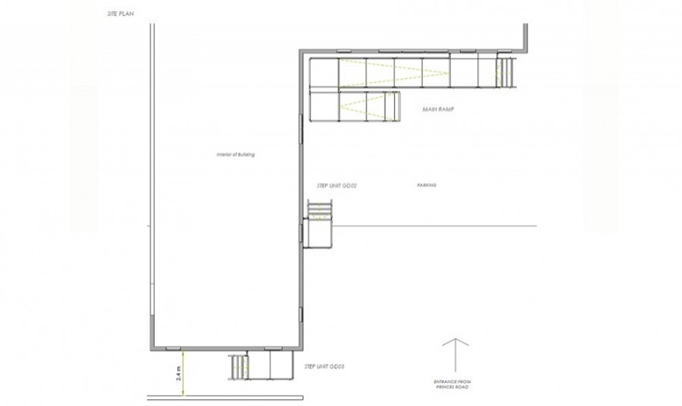 dog ramp drawing 