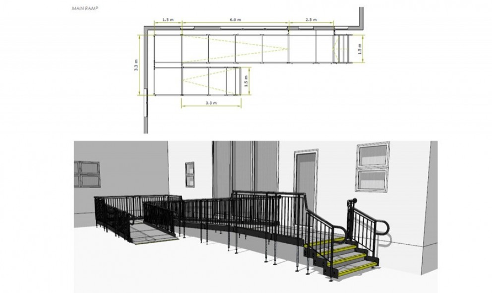 dog ramp drawing 