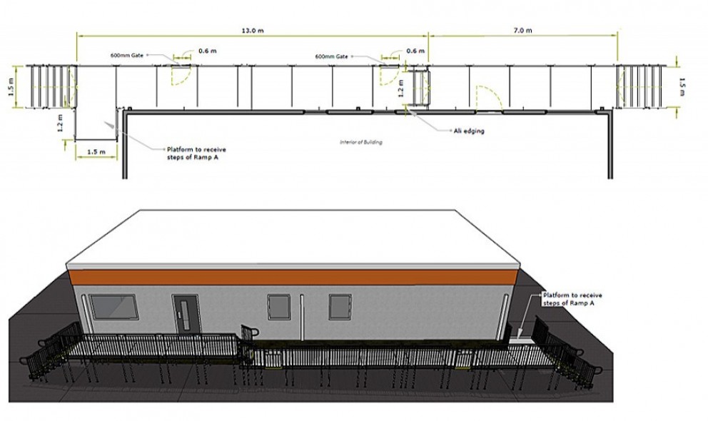 elevated walkway platform drawing