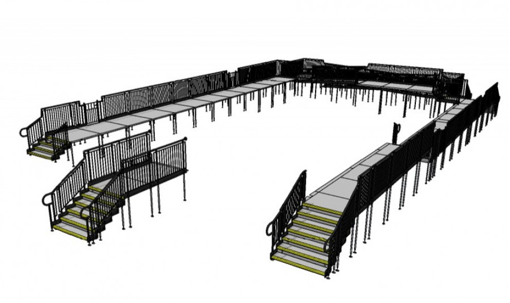 Elevated Walkway Platform, ramp drawings