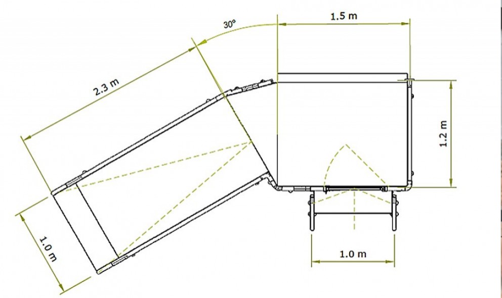 2D ramp drawing for Elstree, Borehamwood 