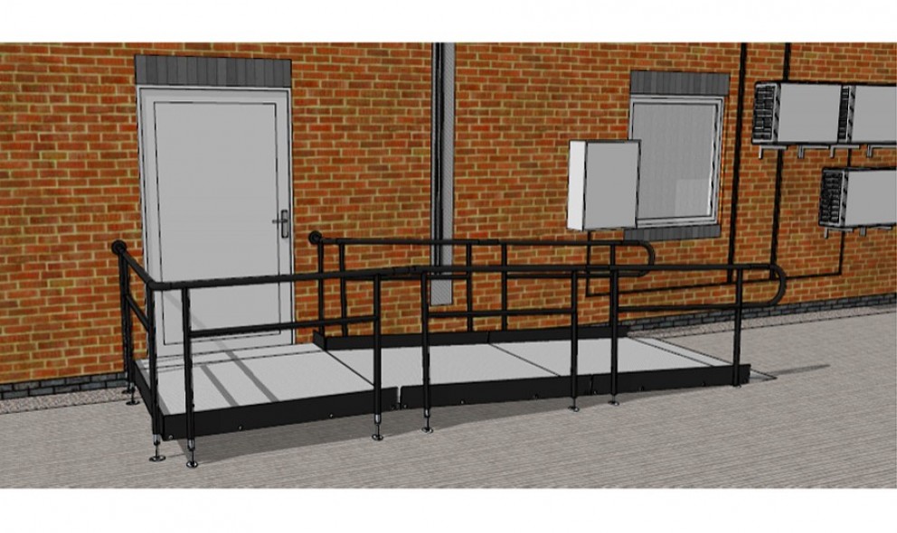 Emergency Fire exit ramp drawing