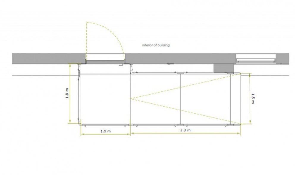 Emergency Fire exit ramp drawing