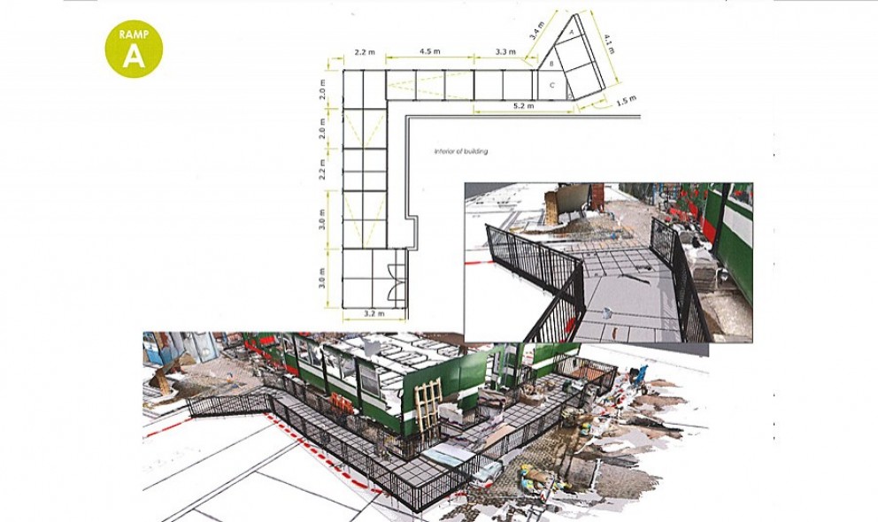 Glenfield Hospital ramp drawing