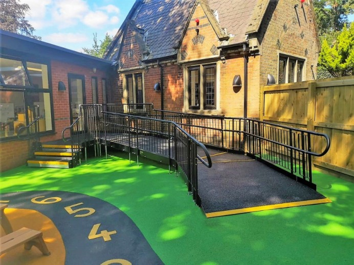 access to the playground, Holy Cross Preparatory School