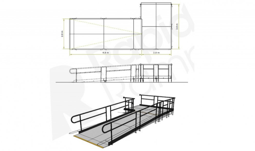 ramp drawing for the Alexandra Stadium 