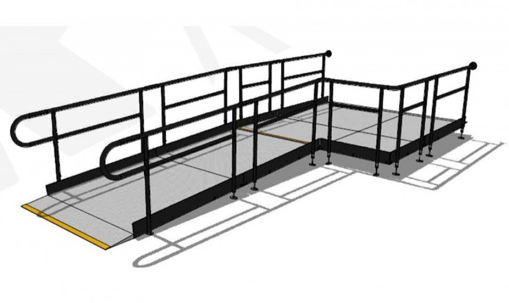 ramp drawing for Lingfield Primary School