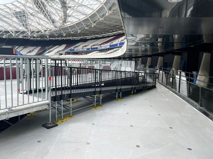 London Stadium, Home of West Ham United ramp