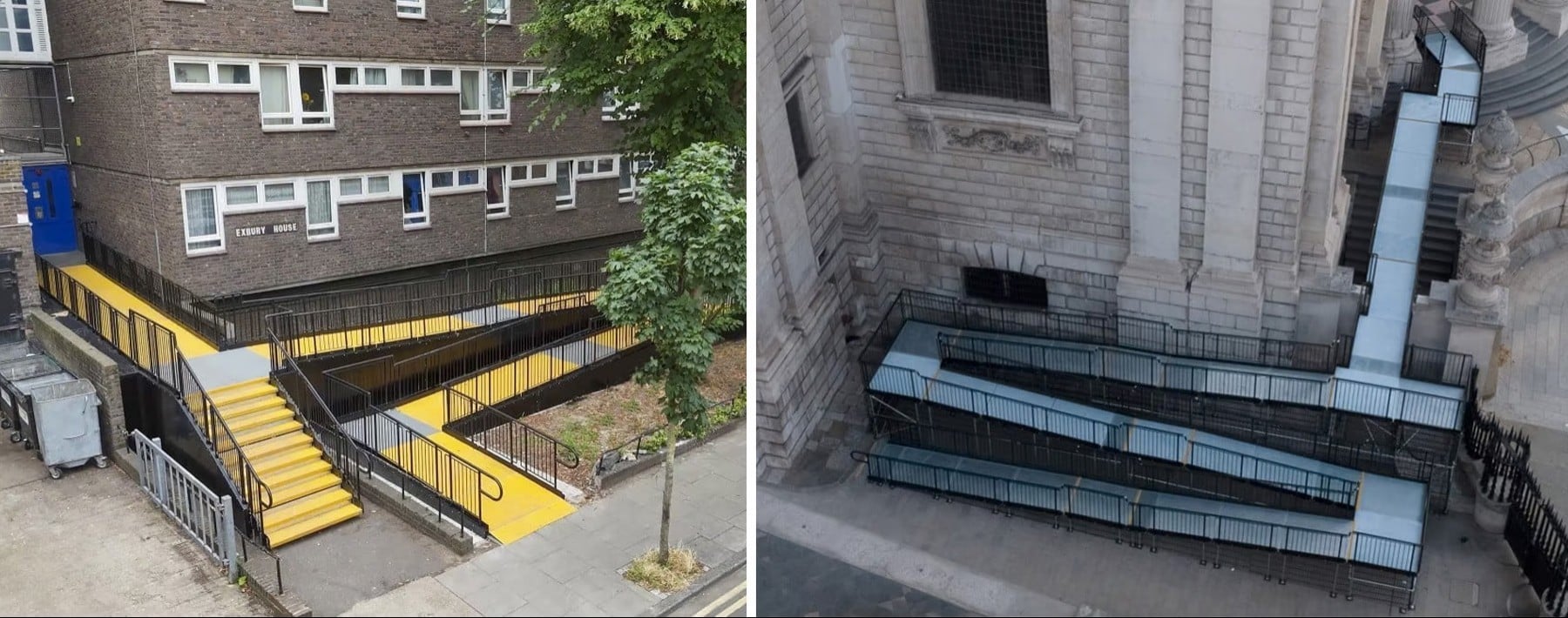 modular ramp turning 90 degrees 