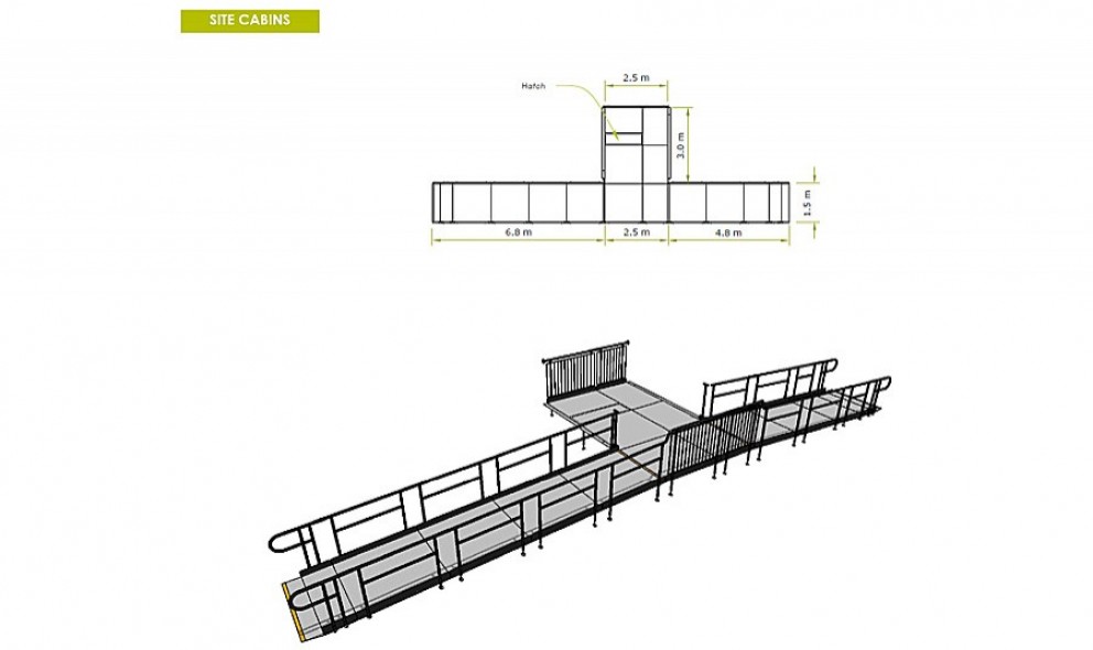 Oracle, Temporary Exhibition Site ramp drawing 