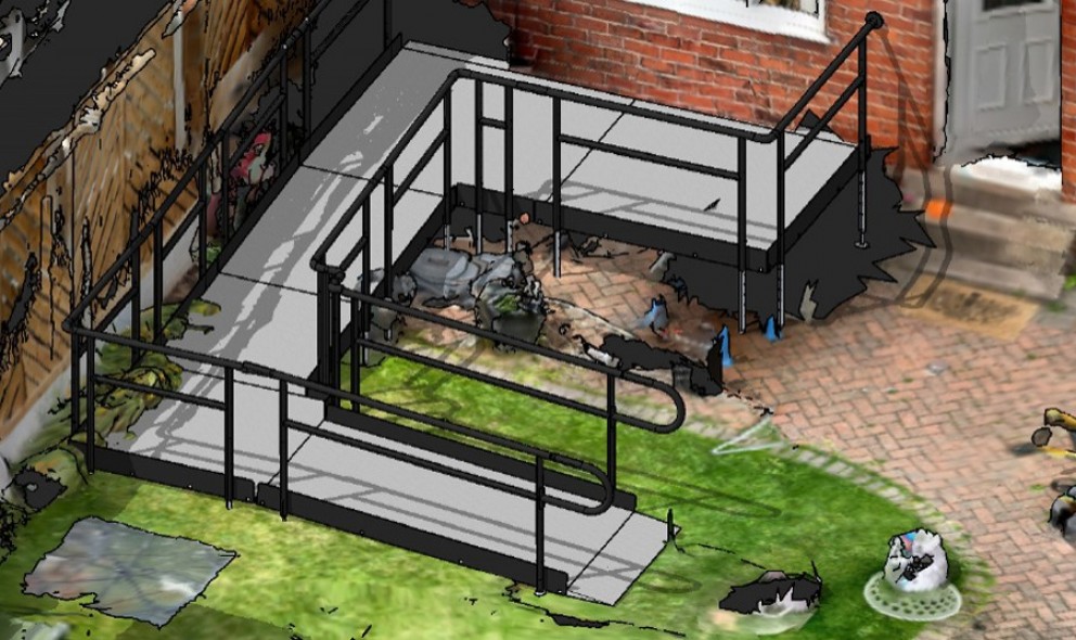 3D ramp drawing - Rotherham South Yorkshire Ramp