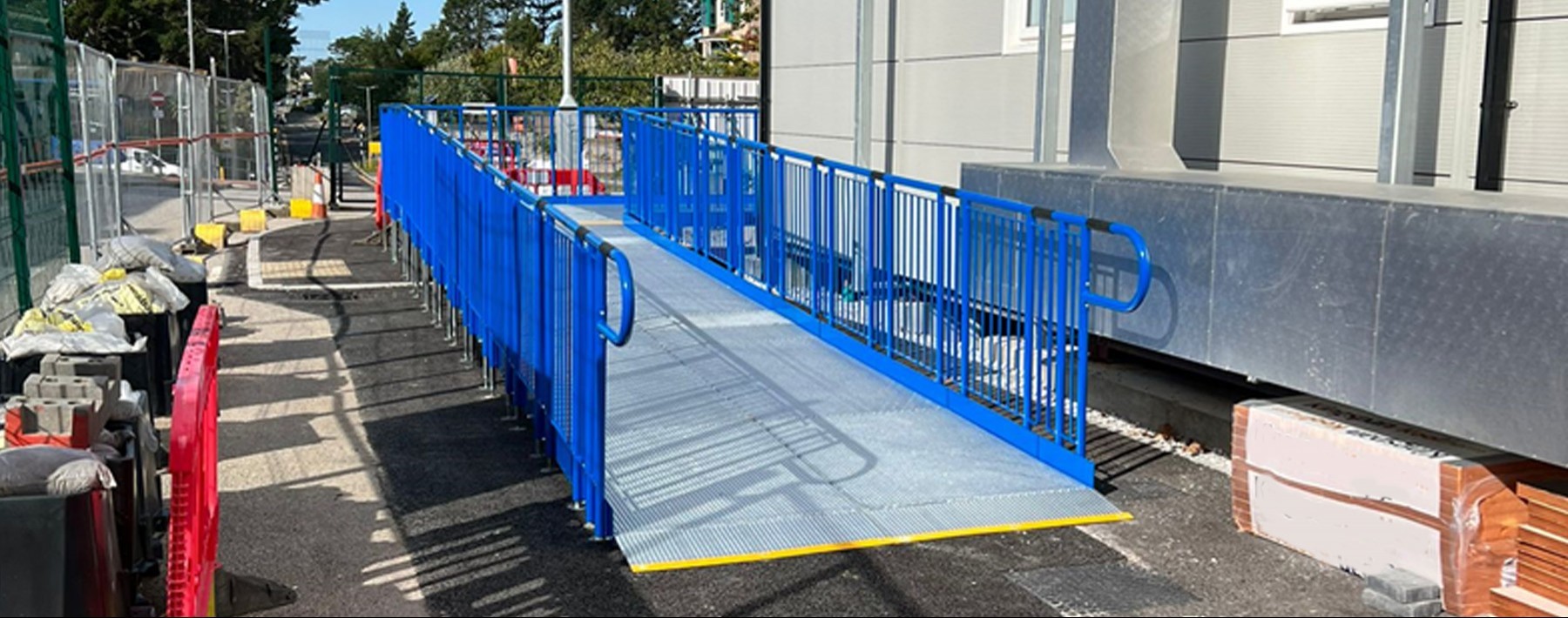 Blue custom ramp for Royal Cornwall Hospital Top Image