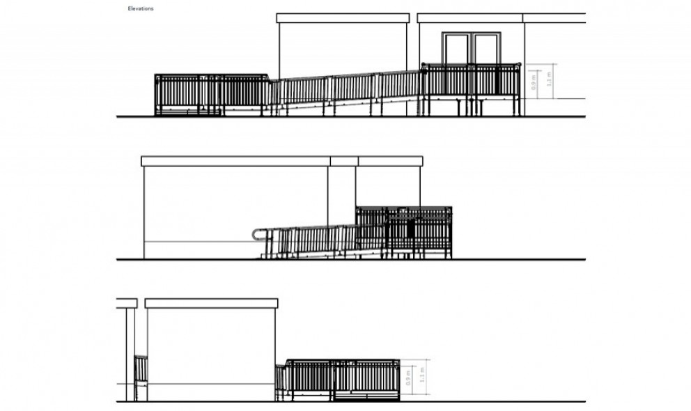 metal walkway ramp drawing