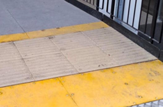 Corduroy Strips On A Ramp Surface