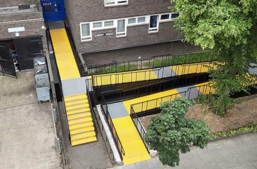 Fully Compliant ramp to Exbury House, Hackney