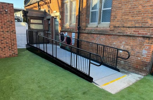 a permanent ramp to a nursery building