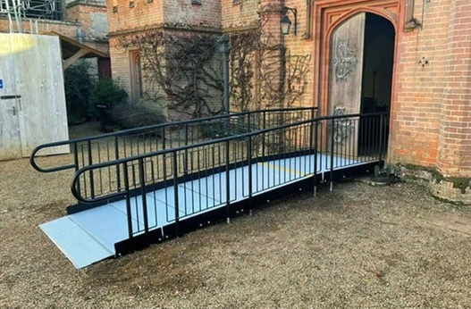 permanent ramp at a National Trust site