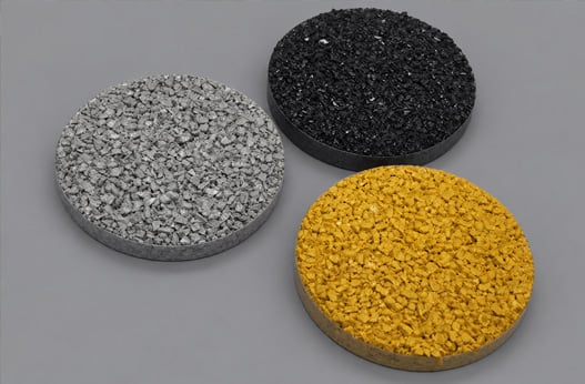 Rubber crumb surface for ramps