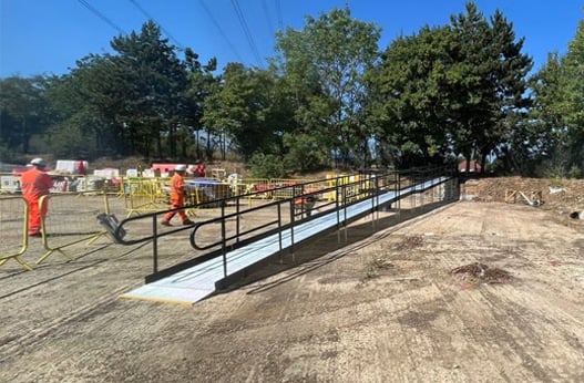 Temporary budget ramp for construction site access