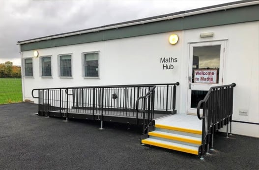 Modular ramp to a school 