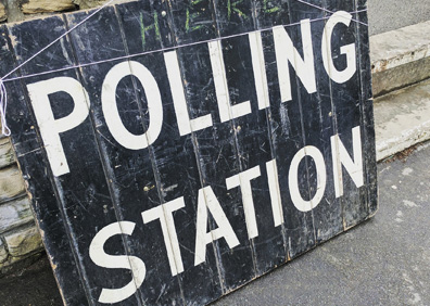 polling station signage