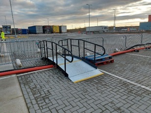 ramp ground surface- paving slabs