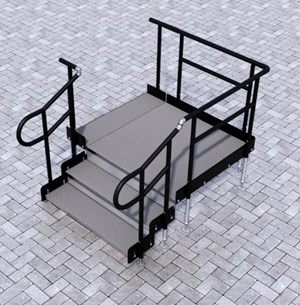 Modular Steps. Metal stairs from Rapid Ramp Systems