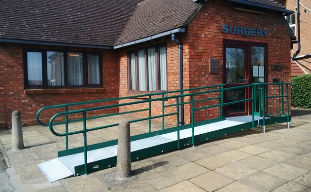A disabled ramp to Sedlescombe House Surgery