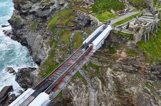 ramp for Tintagel Castle Footbridge, English Heritage
