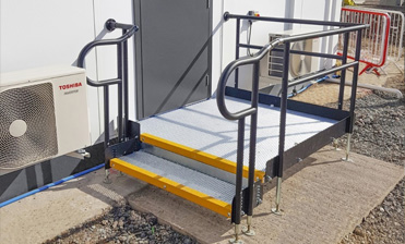 access steps with handrails image