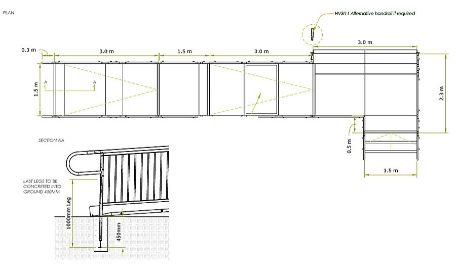 Ramp for Bannockburn Primary School, Stirling, Scotland