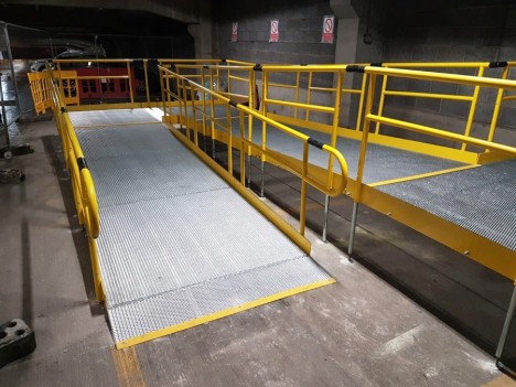 Car park wheelchair ramps