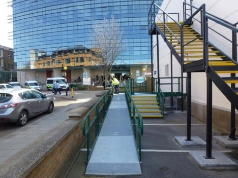 Designing a narrow wheelchair ramp