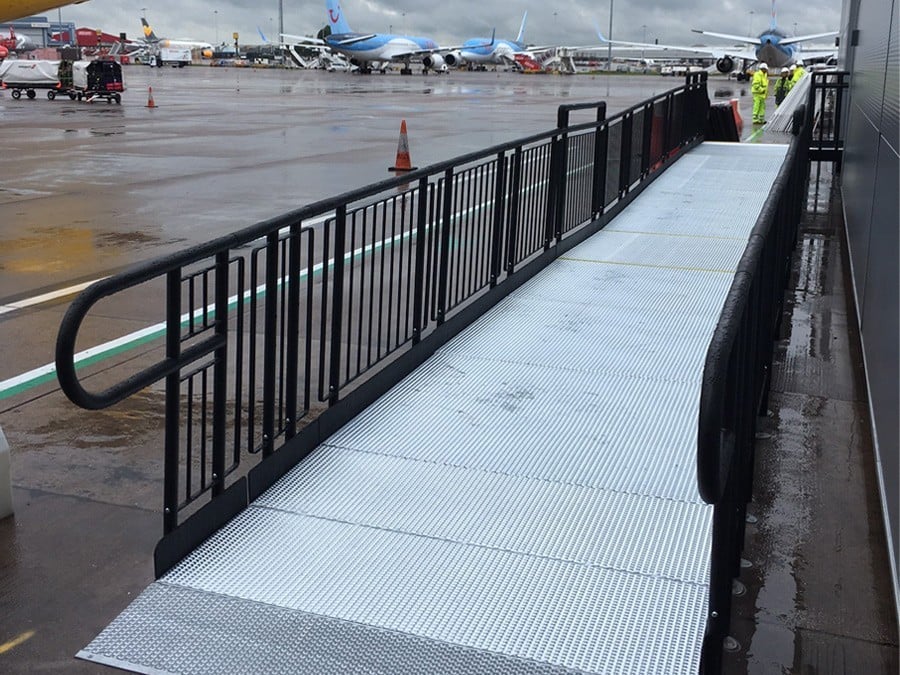 semi permanent wheelchair ramps,Manchester Airport