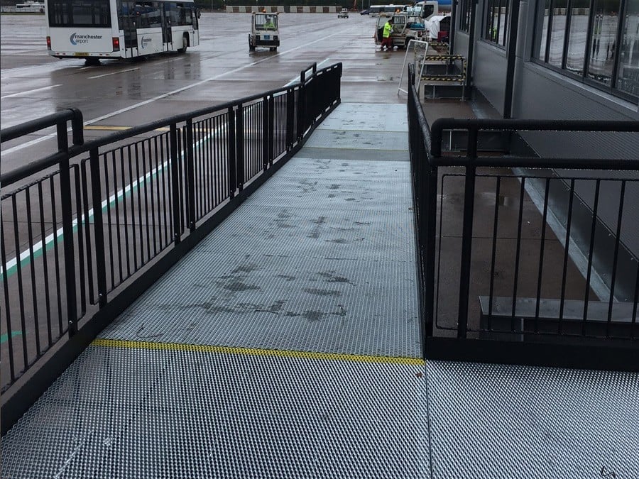 semi permanent wheelchair ramps,Manchester Airport