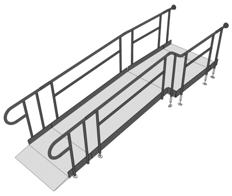 permanent wheelchair ramp drawing