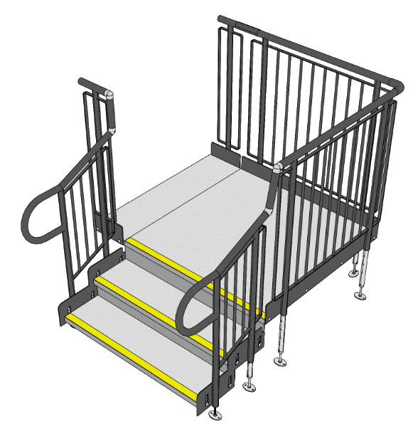 Infill on step unit